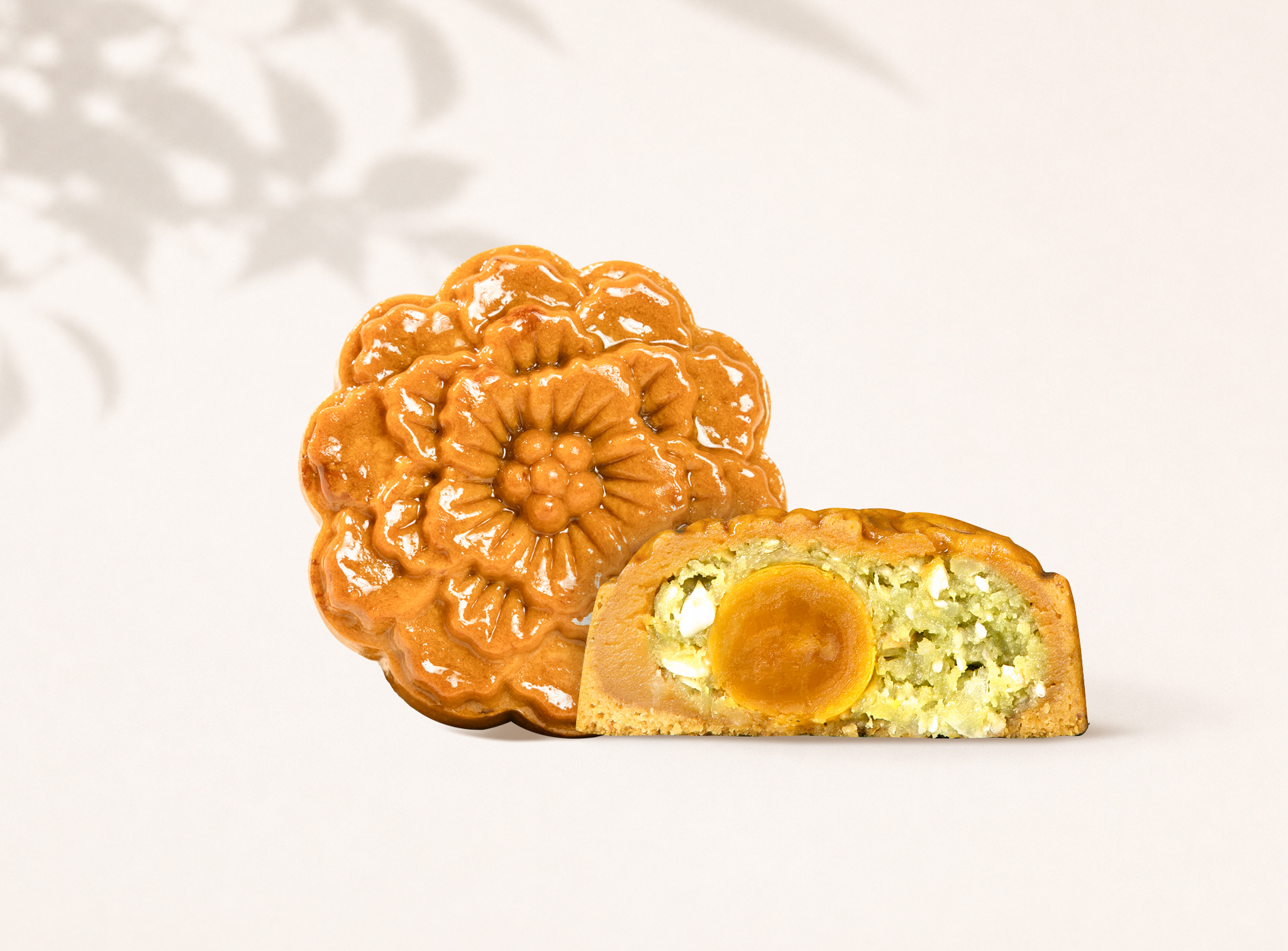 Coconut & Pandan Mooncake/ Bánh Trung Thu Dừa Lá Dứa