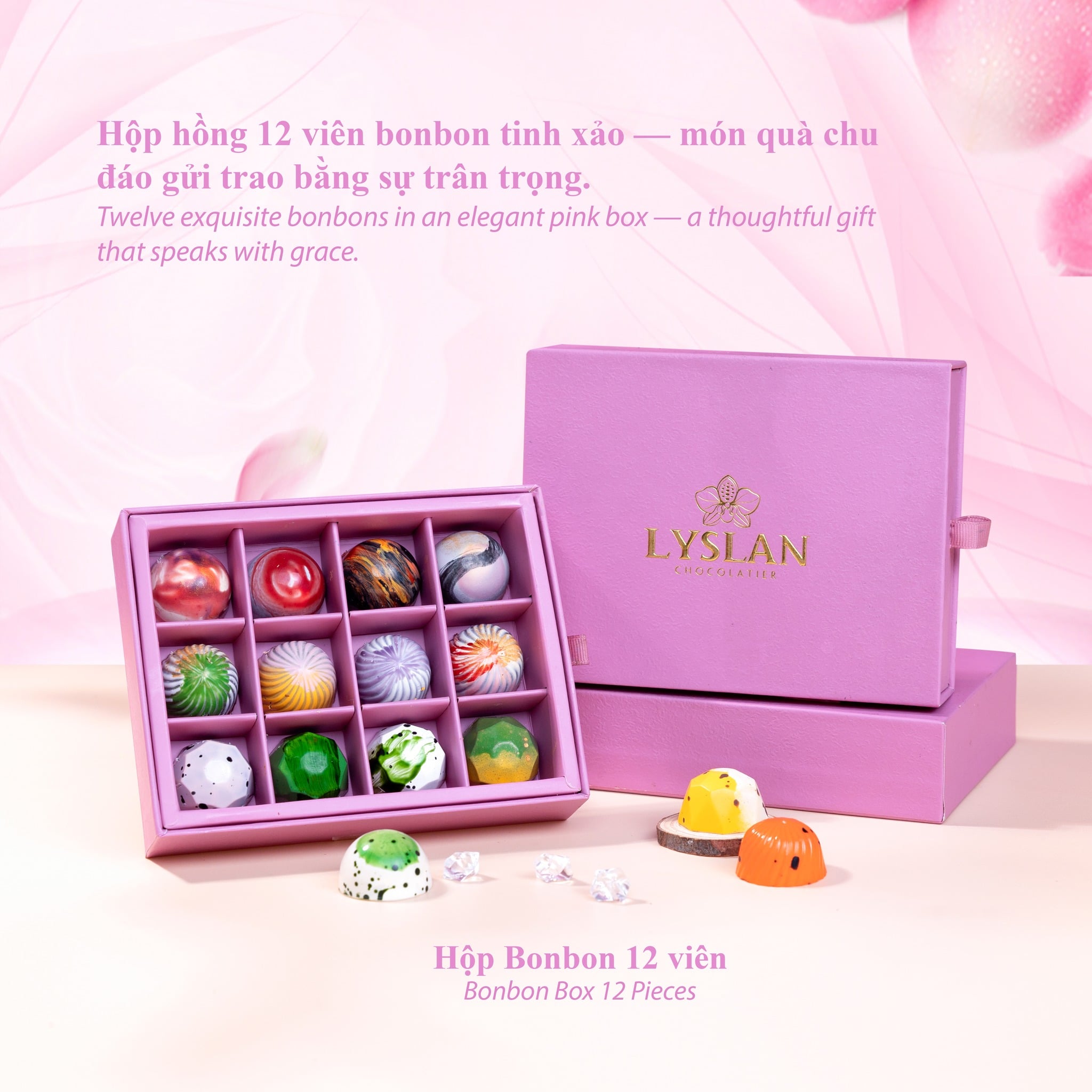 Hộp Bonbon 12 viên vị mới Le Grand Voyage