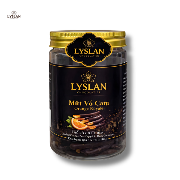 Mứt vỏ cam phủ sô-cô-la đen ( Orangette Royale) - 110g