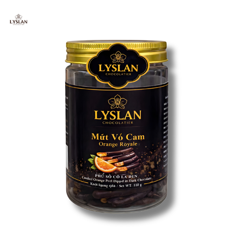 Mứt vỏ cam phủ sô-cô-la đen ( Orangette Royale) - 110g