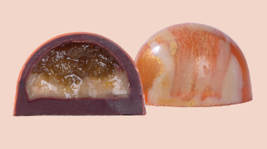 Orange peach lemongrass, milk chocolate