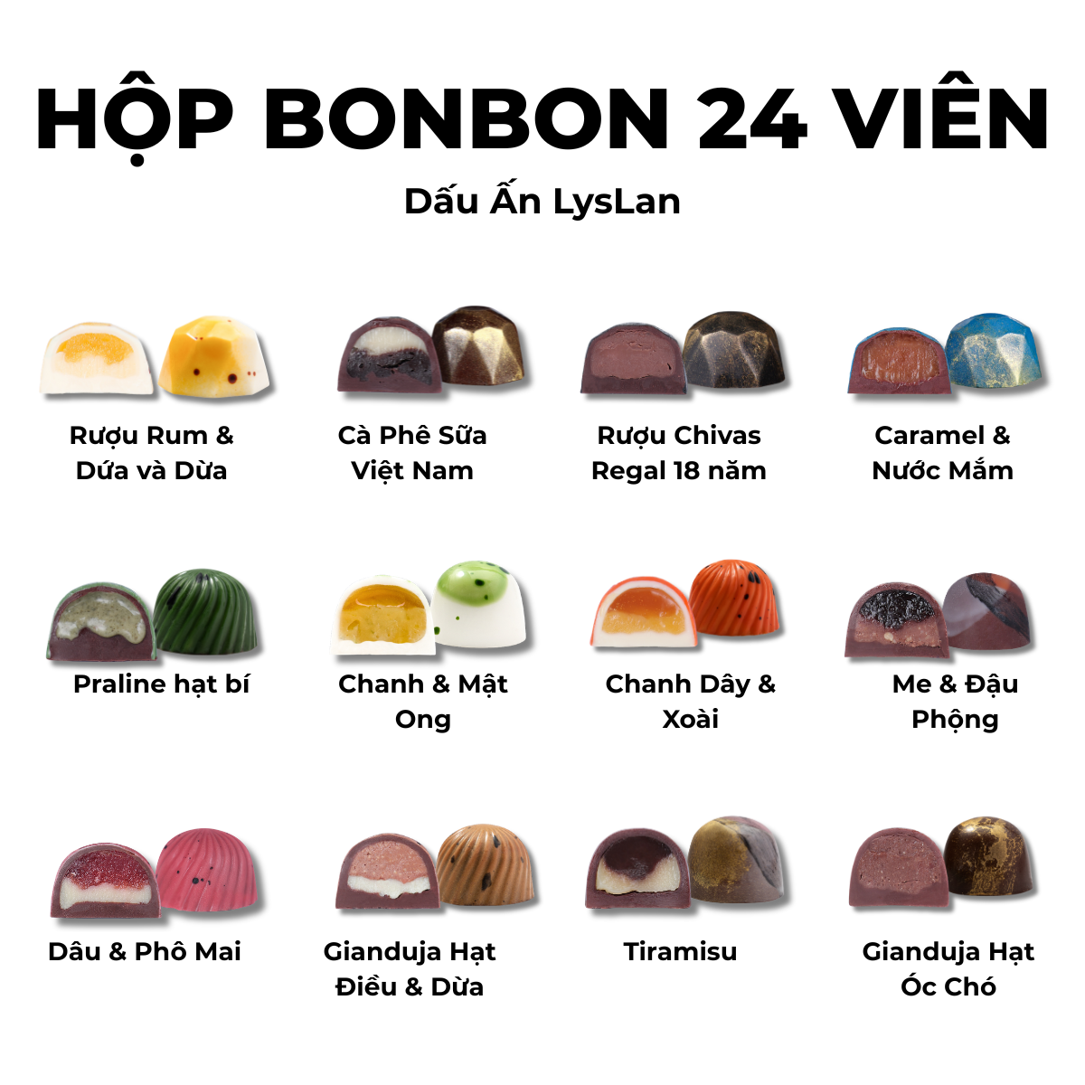 Hộp Bonbon Xanh 24 Viên - Dấu Ấn LysLan
