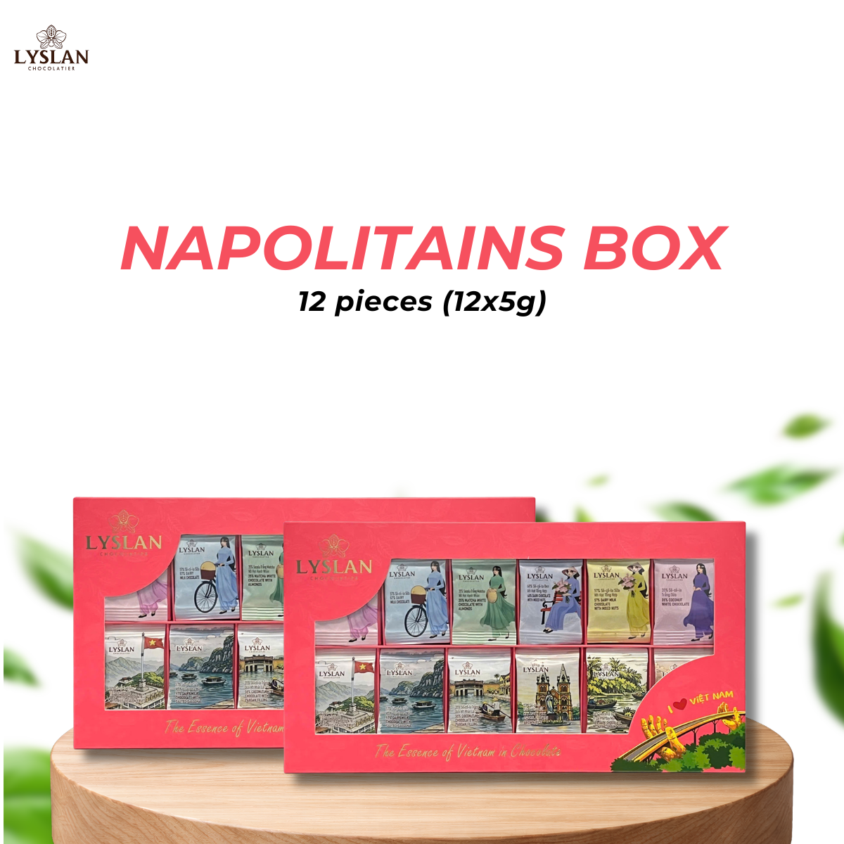 12-piece Napolitains Box - Pink (Da Nang)