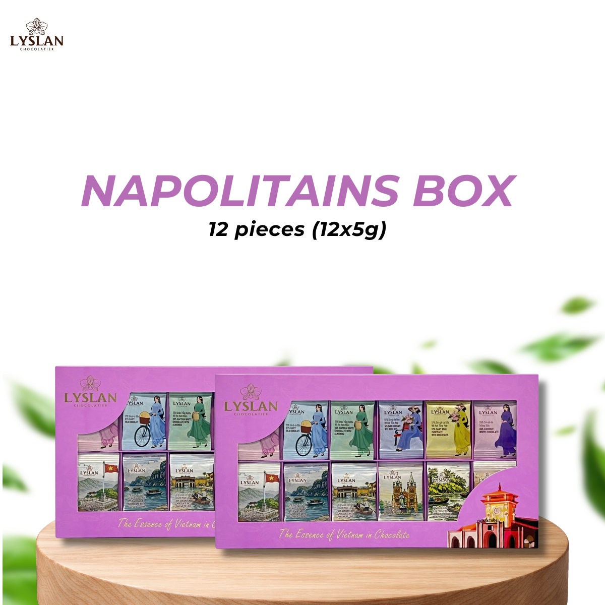12-piece Napolitains Box - Purple (Ben Thanh)