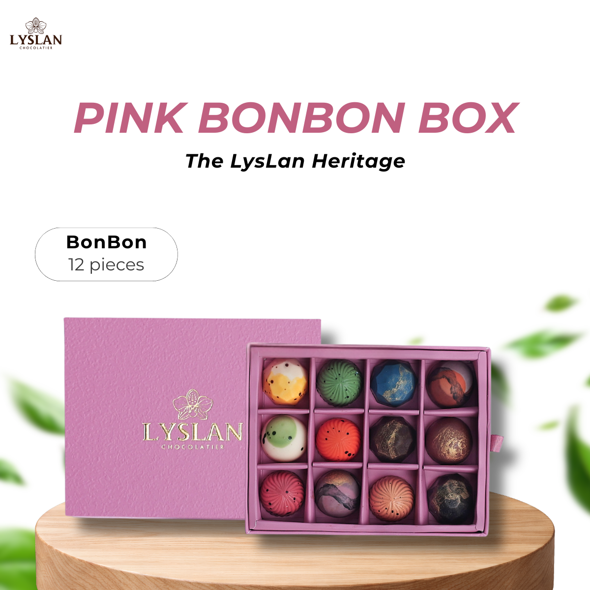 Bonbon Pink Box 12 Pieces - The LysLan Heritage