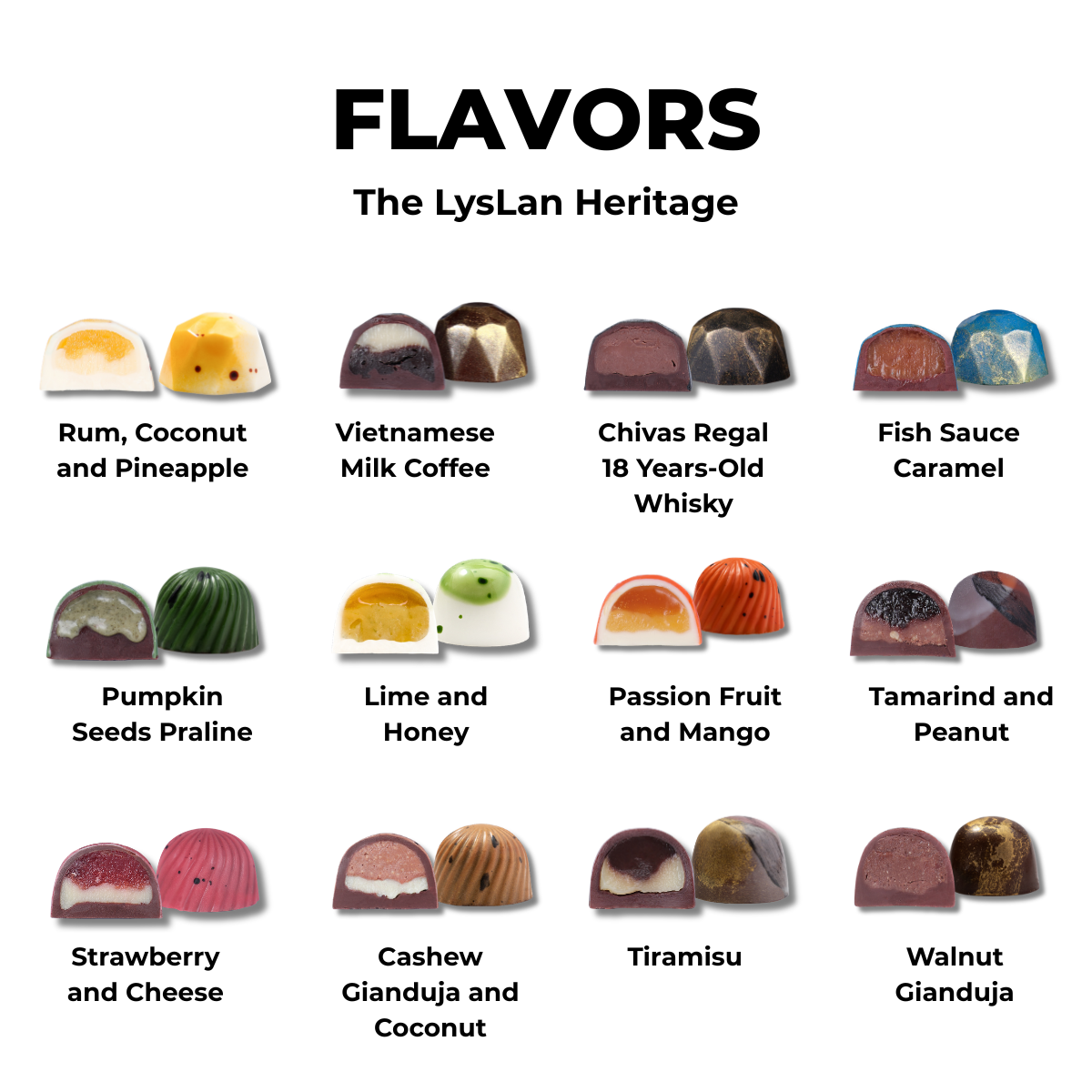 Bonbon Green Box 12 Pieces - The LysLan Heritage