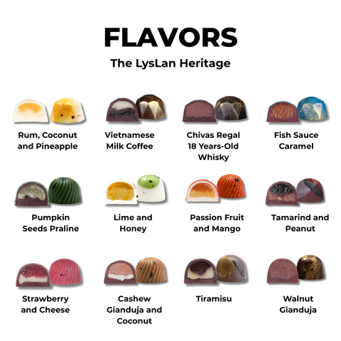 Bonbon Green Box 12 Pieces - The LysLan Heritage