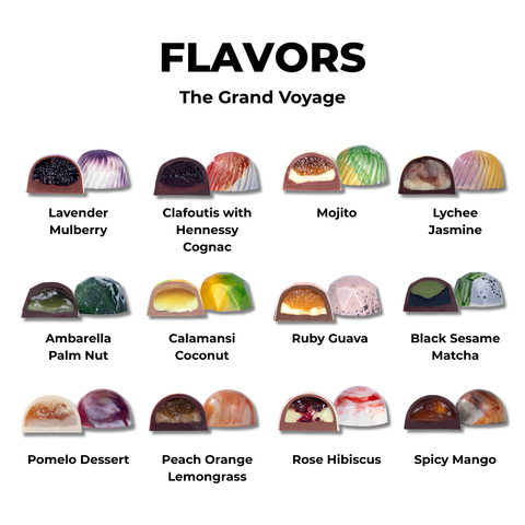 Bonbon Green Box 12 Pieces - The Grand Voyage