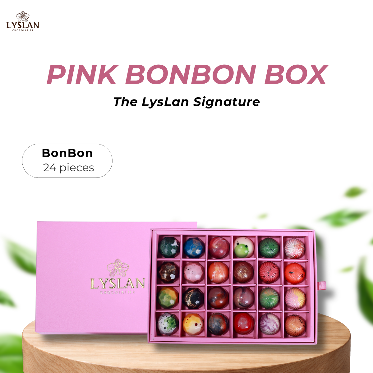 Bonbon Pink Box 24 Pieces - The LysLan Signature
