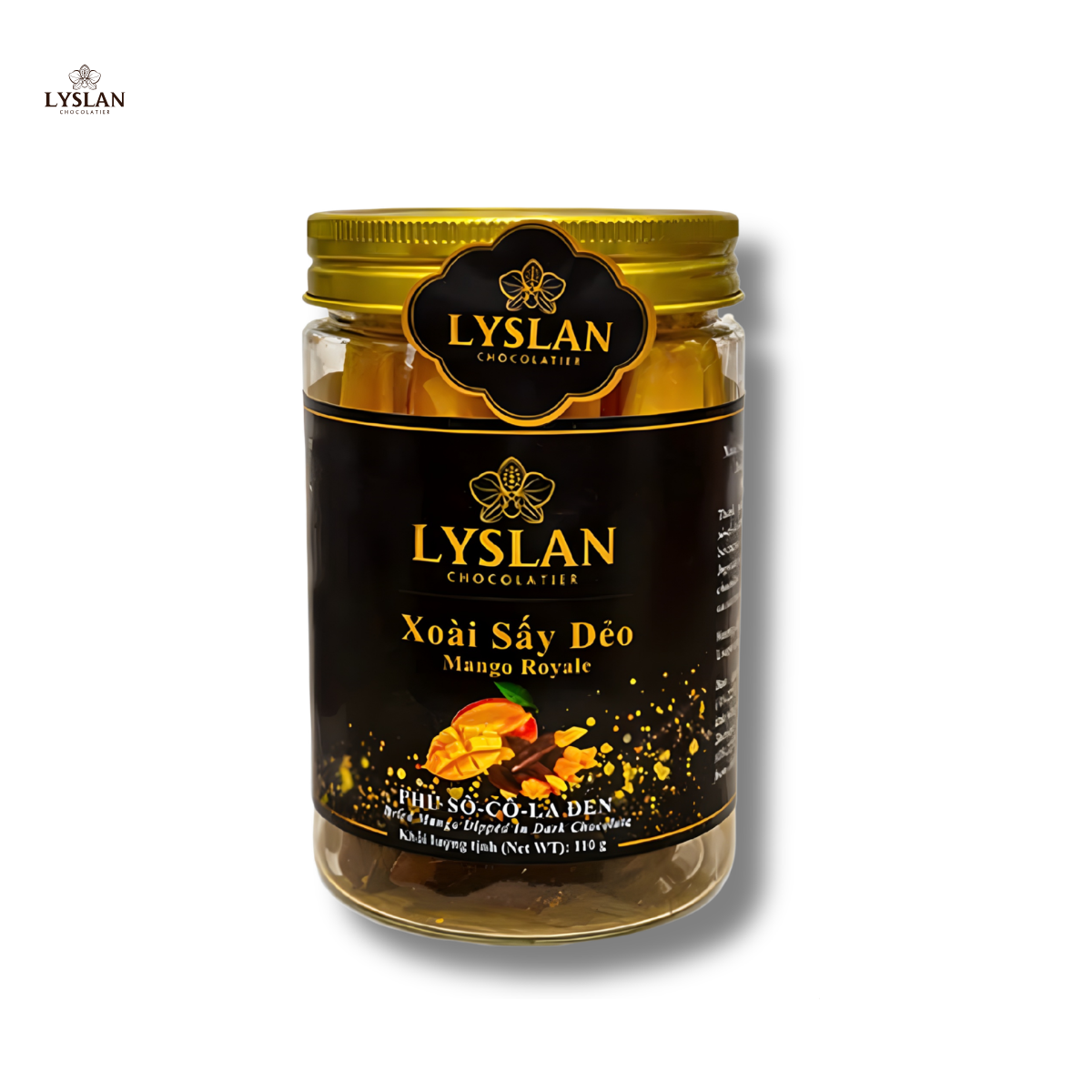 Xoài sấy dẻo phủ Sô-cô-la đen  ( Mango Royale )- 110g