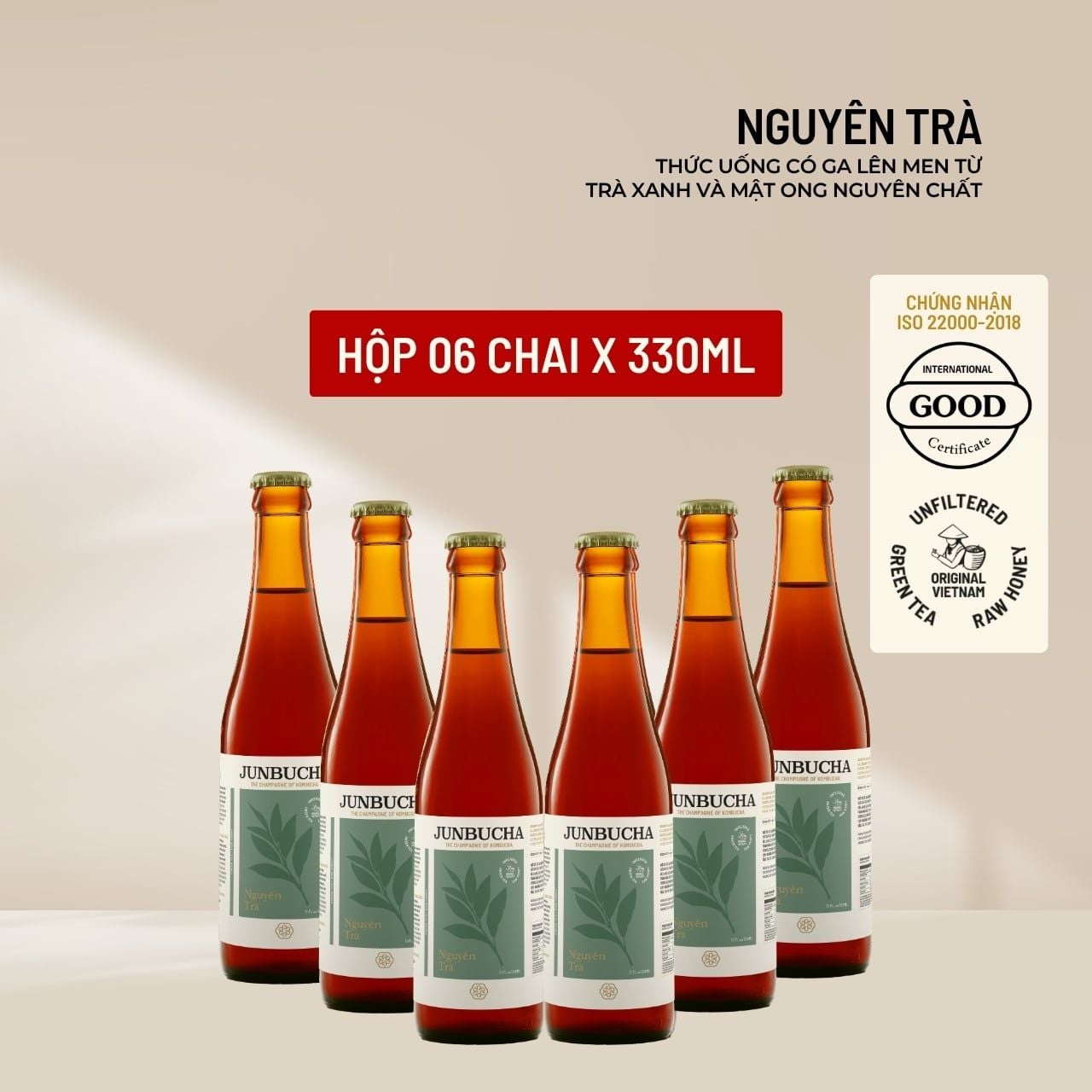  Junbucha Nguyên Trà 330ml 