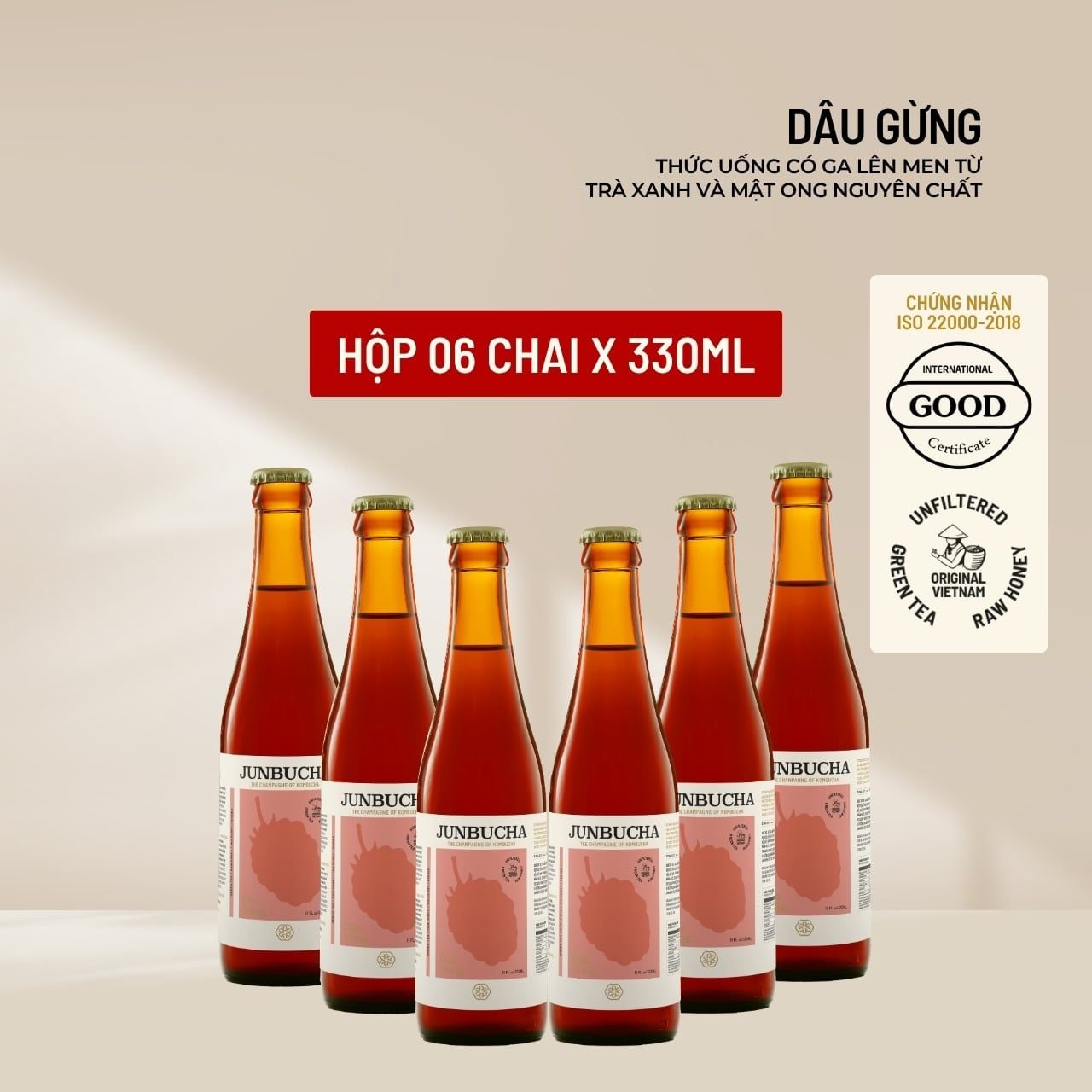  Junbucha Dâu Gừng 330ml 