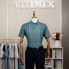 ÁO SƠ MI NGẮN TAY VITIMEX DÁNG RỘNG REGULAR KẺ ACC 3016