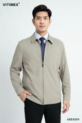 ÁO KHOÁC CỔ BẺ VITIMEX DÁNG RỘNG REGULAR TRƠN AKB 3009