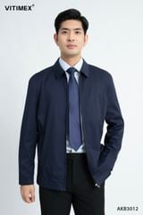ÁO KHOÁC CỔ BẺ VITIMEX DÁNG RỘNG REGULAR TRƠN AKB 3012