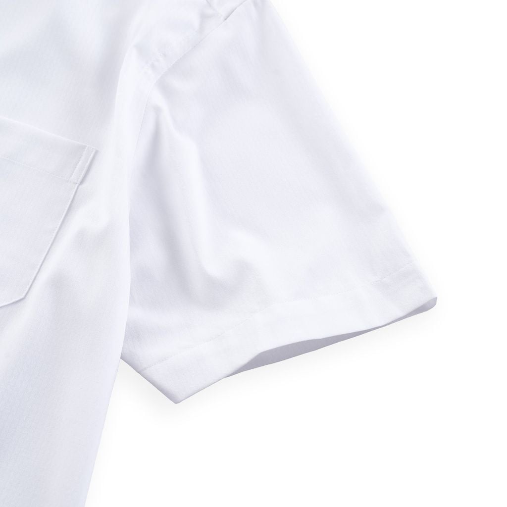ÁO SƠ MI NGẮN TAY VITIMEX DÁNG RỘNG VỪA REGULAR TRẮNG TRƠN ARC 6111