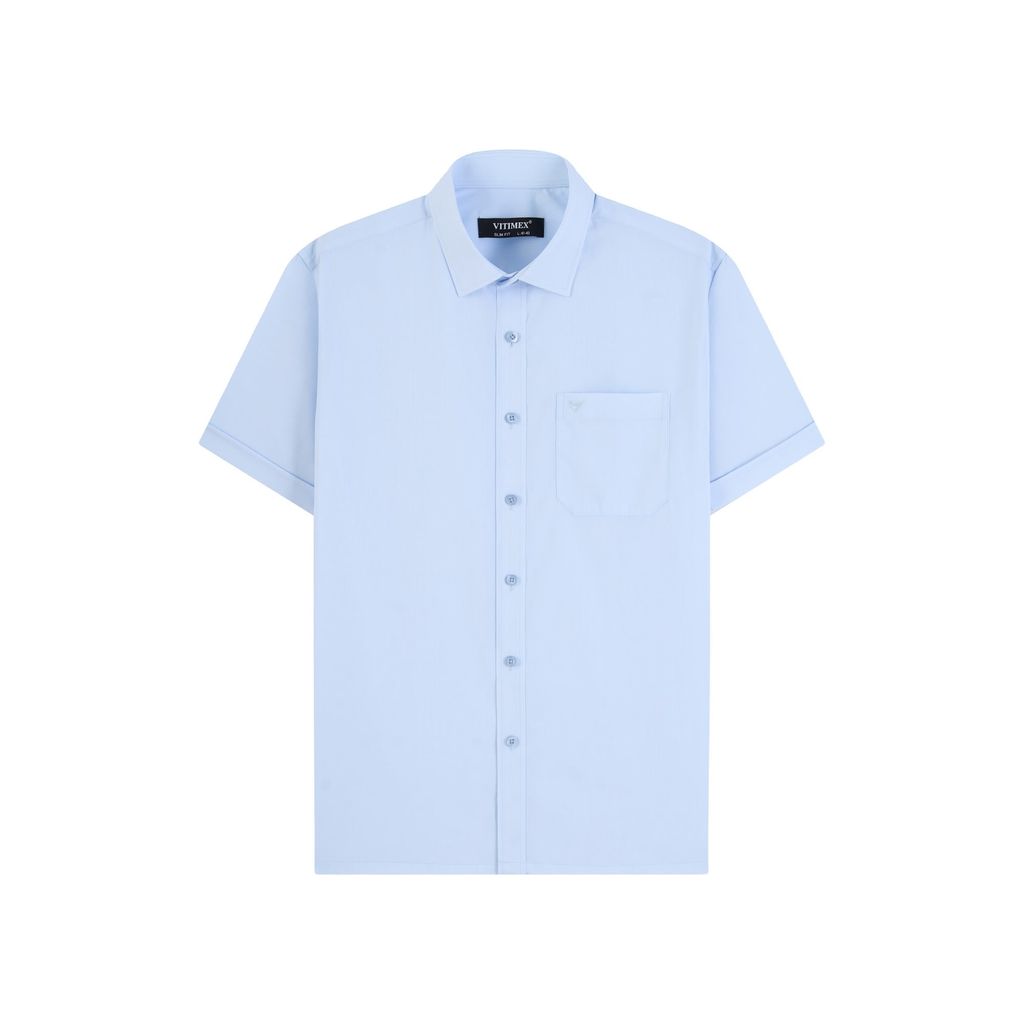 ÁO SƠ MI NGẮN TAY VITIMEX DÁNG ÔM VỪA SLIMFIT KẺ SỌC CHÌM ASB 4139