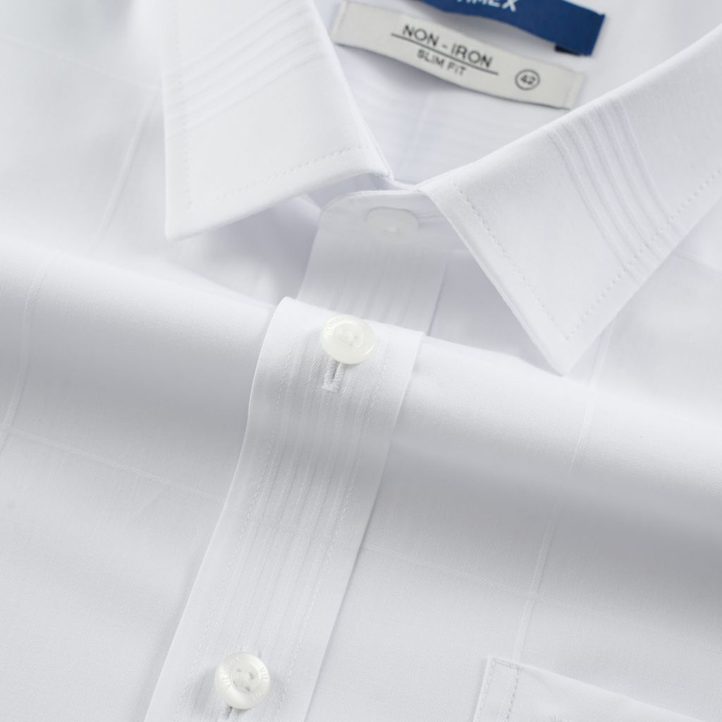 ÁO SƠ MI NGẮN TAY VITIMEX DÁNG ÔM VỪA SLIMFIT KẺ CARO TO ASB 6073
