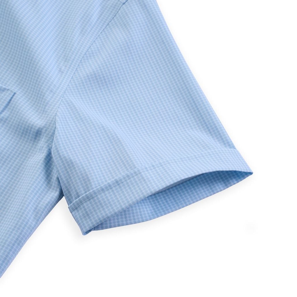 ÁO SƠ MI NGẮN TAY VITIMEX DÁNG ÔM VỪA SLIMFIT KẺ CARO ASB 6074