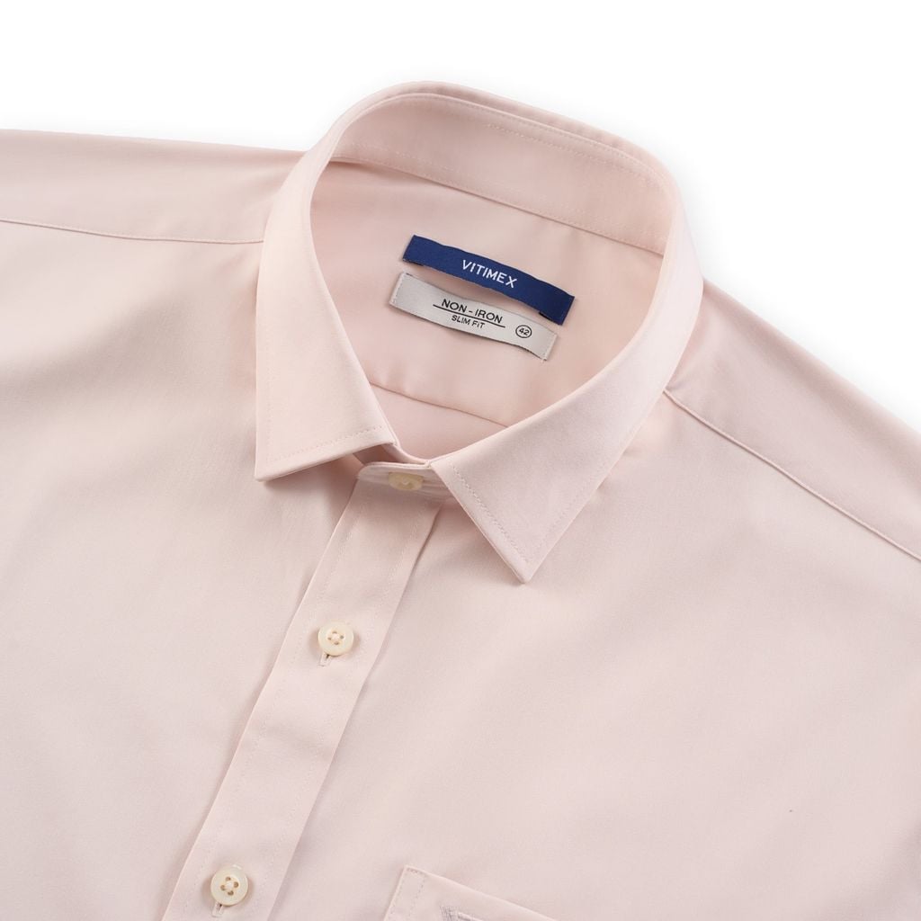 ÁO SƠ MI NGẮN TAY VITIMEX DÁNG ÔM VỪA SLIMFIT TRƠN ASB 6077