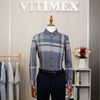 ÁO SƠ MI DÀI TAY VITIMEX DÁNG RỘNG REGULAR KẺ ATD 4013