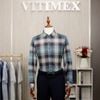 ÁO SƠ MI DÀI TAY VITIMEX DÁNG RỘNG REGULAR KẺ ATD 4014