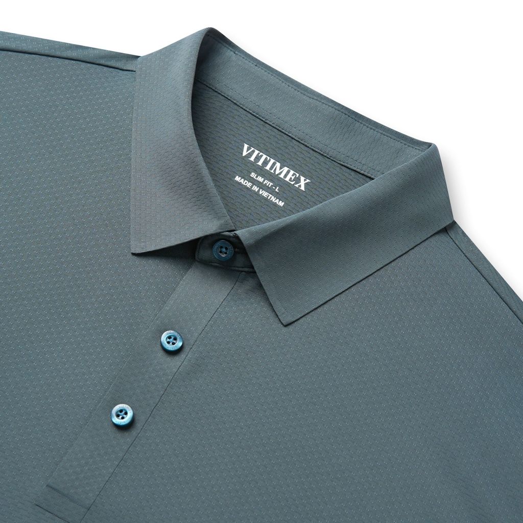 ÁO POLO KHÔNG ĐƯỜNG MAY VITIMEX DÁNG ÔM VỪA SLIMFIT TRƠN ATE 5001