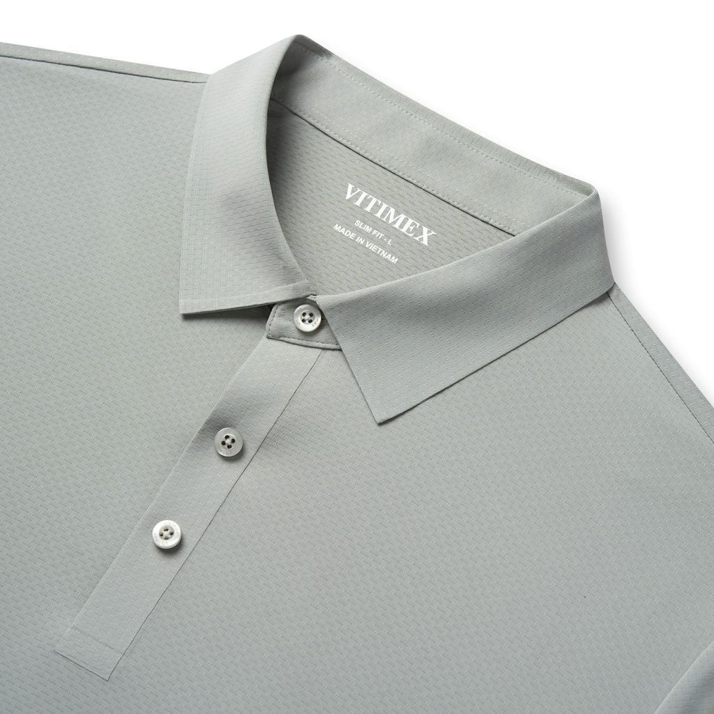 ÁO POLO KHÔNG ĐƯỜNG MAY VITIMEX DÁNG ÔM VỪA SLIMFIT TRƠN ATE 5002