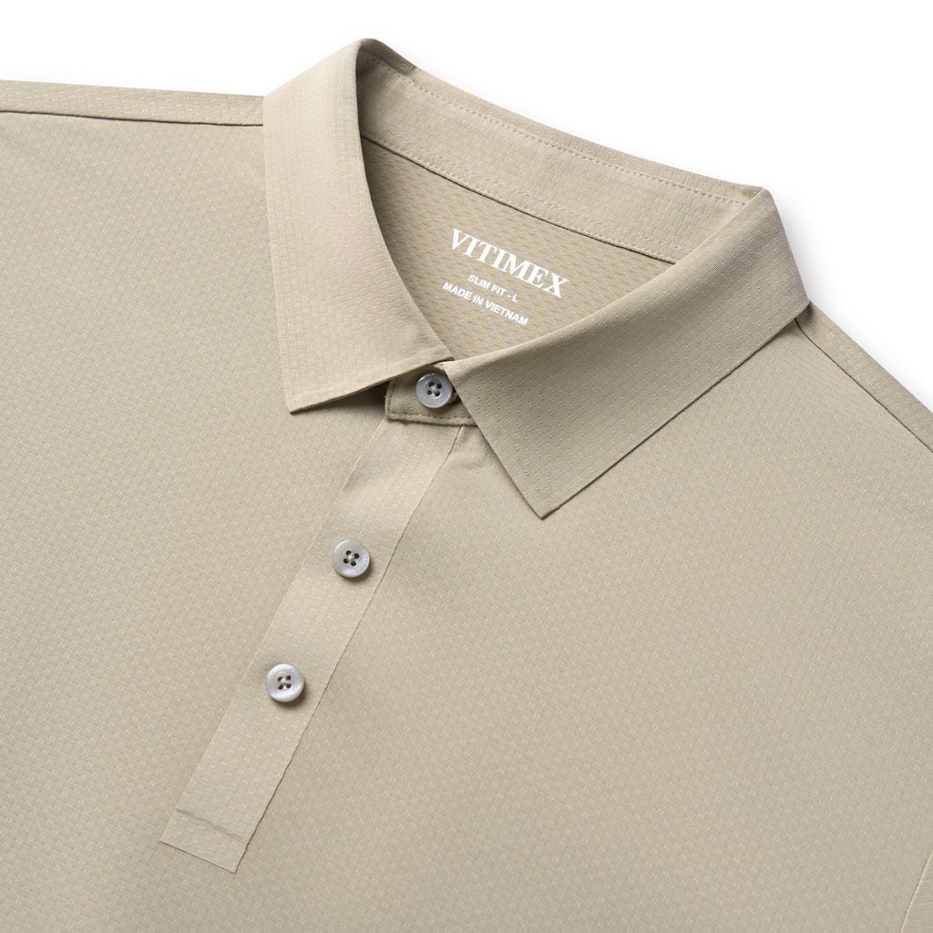 ÁO POLO KHÔNG ĐƯỜNG MAY VITIMEX DÁNG ÔM VỪA SLIMFIT TRƠN ATE 5003