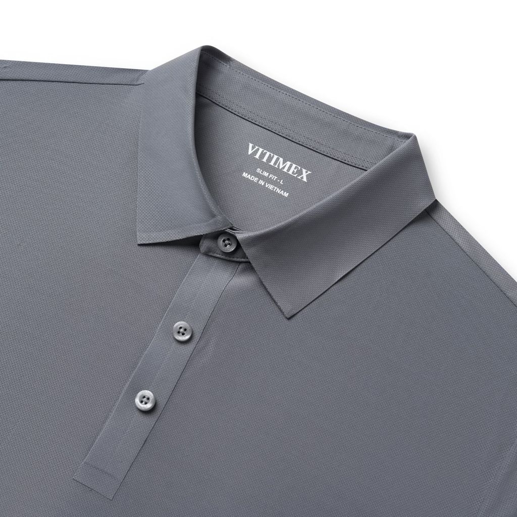 ÁO POLO KHÔNG ĐƯỜNG MAY VITIMEX DÁNG ÔM VỪA SLIMFIT TRƠN ATE 5007