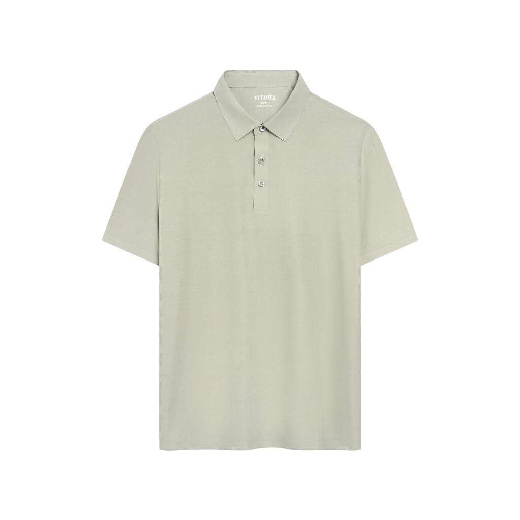 ÁO POLO KHÔNG ĐƯỜNG MAY VITIMEX DÁNG ÔM VỪA SLIMFIT TRƠN ATE 5008