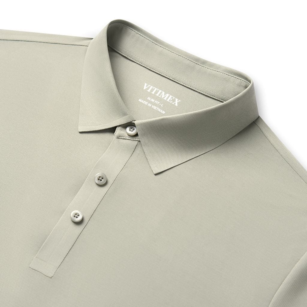 ÁO POLO KHÔNG ĐƯỜNG MAY VITIMEX DÁNG ÔM VỪA SLIMFIT TRƠN ATE 5008