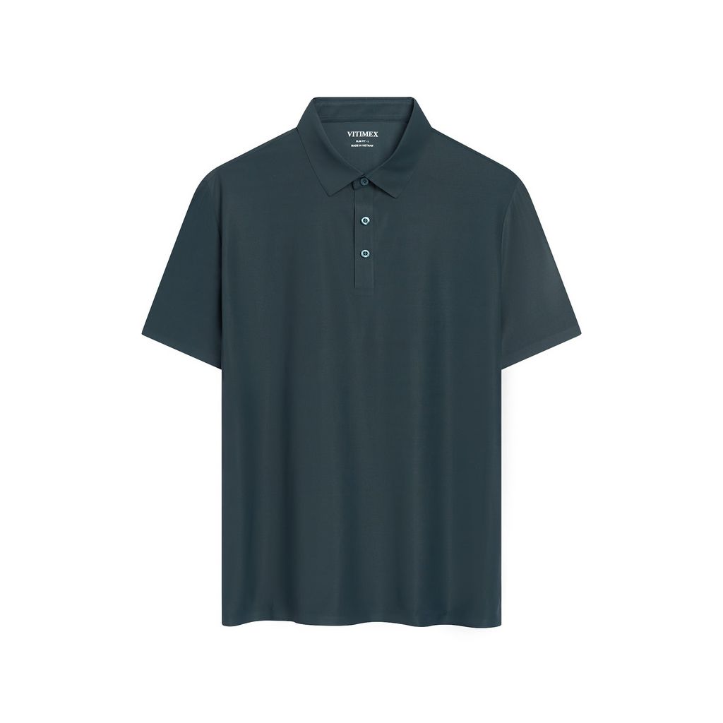 ÁO POLO KHÔNG ĐƯỜNG MAY VITIMEX DÁNG ÔM VỪA SLIMFIT TRƠN ATE 5009