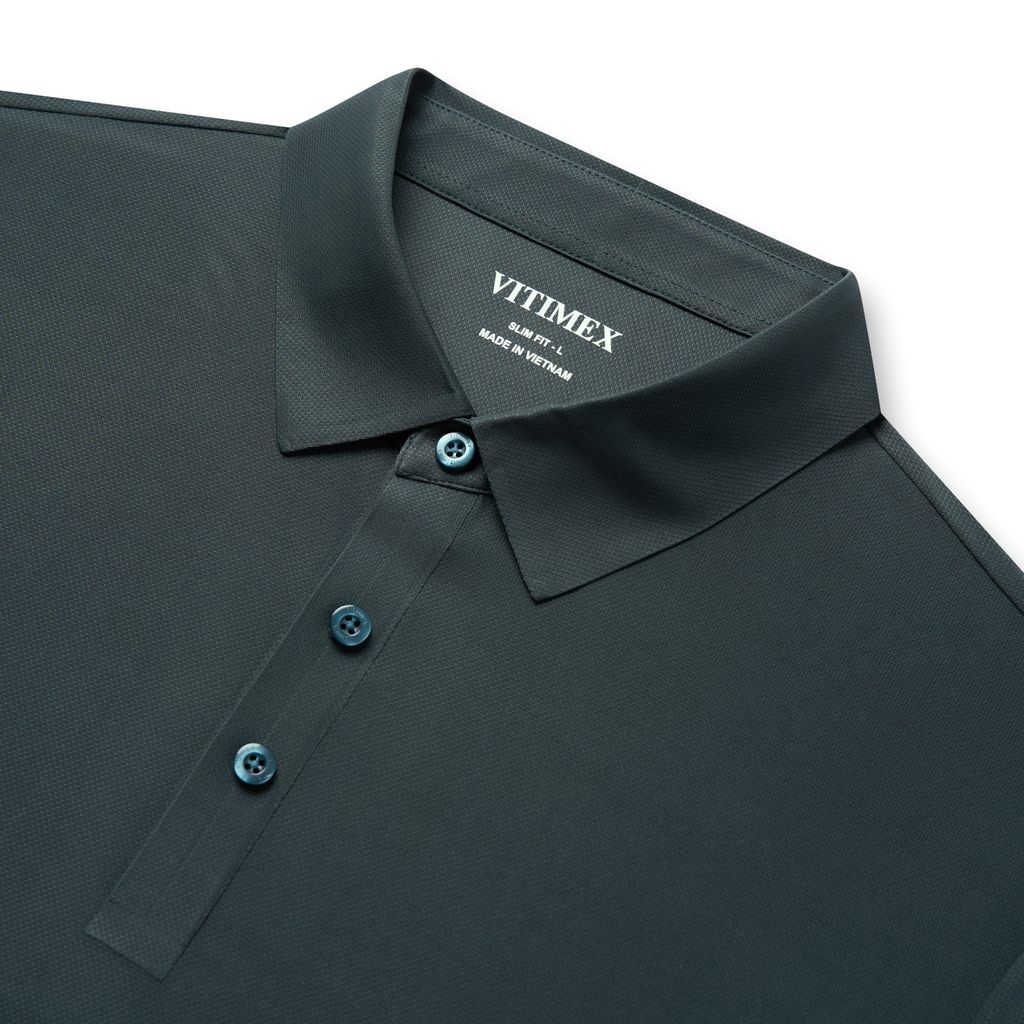 ÁO POLO KHÔNG ĐƯỜNG MAY VITIMEX DÁNG ÔM VỪA SLIMFIT TRƠN ATE 5009