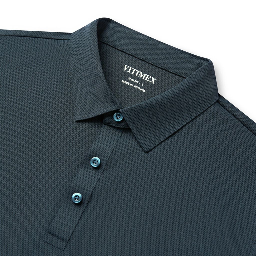 ÁO POLO KHÔNG ĐƯỜNG MAY VITIMEX DÁNG ÔM VỪA SLIMFIT TRƠN ATE 5010