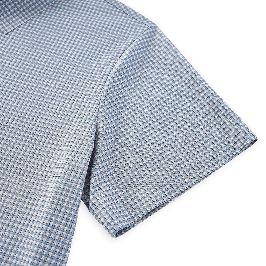 ÁO SƠ MI NGẮN TAY VITIMEX DÁNG ÔM VỪA SLIMFIT KẺ CARO ATL 6007