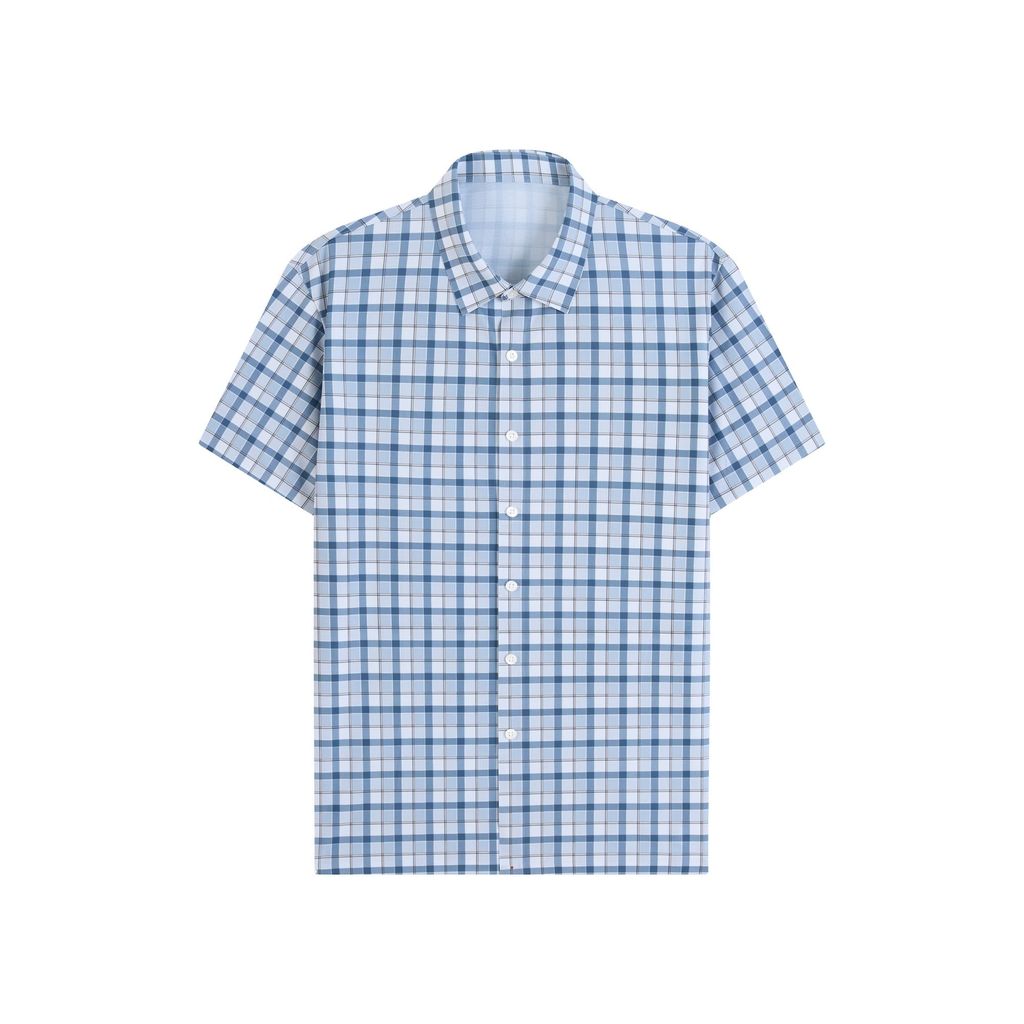 ÁO SƠ MI NGẮN TAY VITIMEX DÁNG ÔM VỪA SLIMFIT KẺ CARO ATL 6008