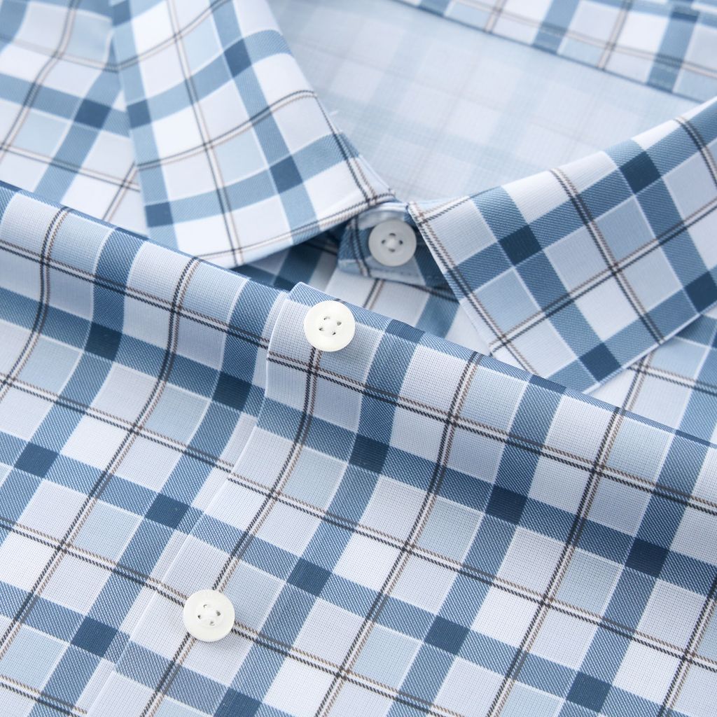 ÁO SƠ MI NGẮN TAY VITIMEX DÁNG ÔM VỪA SLIMFIT KẺ CARO ATL 6008