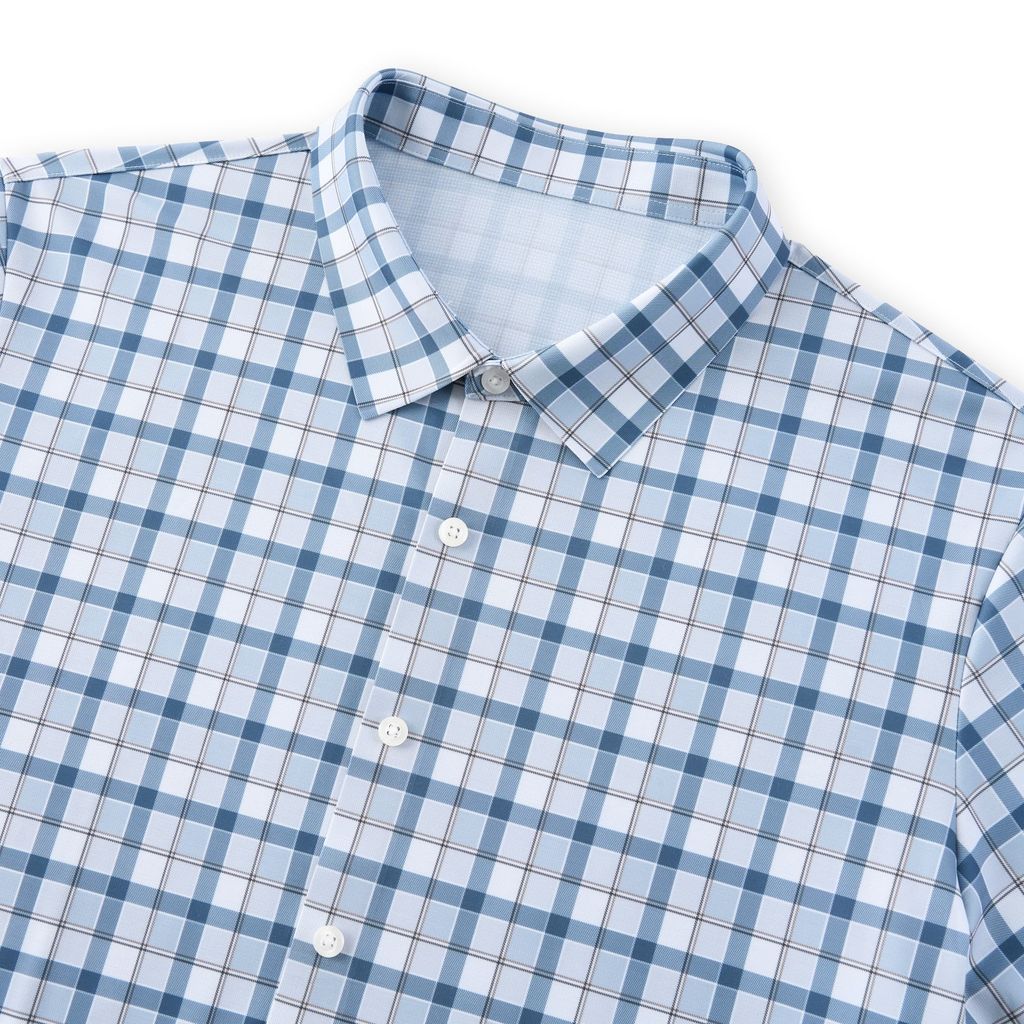 ÁO SƠ MI NGẮN TAY VITIMEX DÁNG ÔM VỪA SLIMFIT KẺ CARO ATL 6008