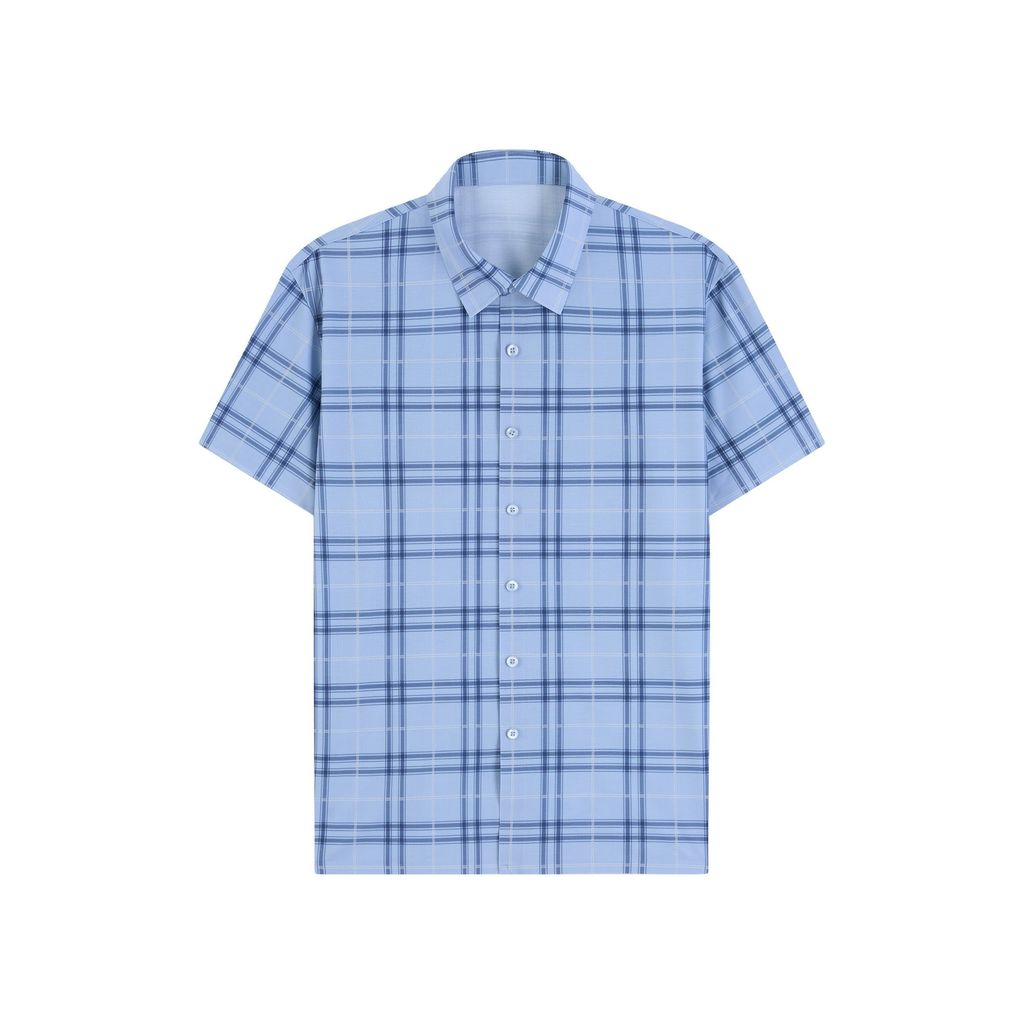 ÁO SƠ MI NGẮN TAY VITIMEX DÁNG ÔM VỪA SLIMFIT KẺ CARO ATL 6010