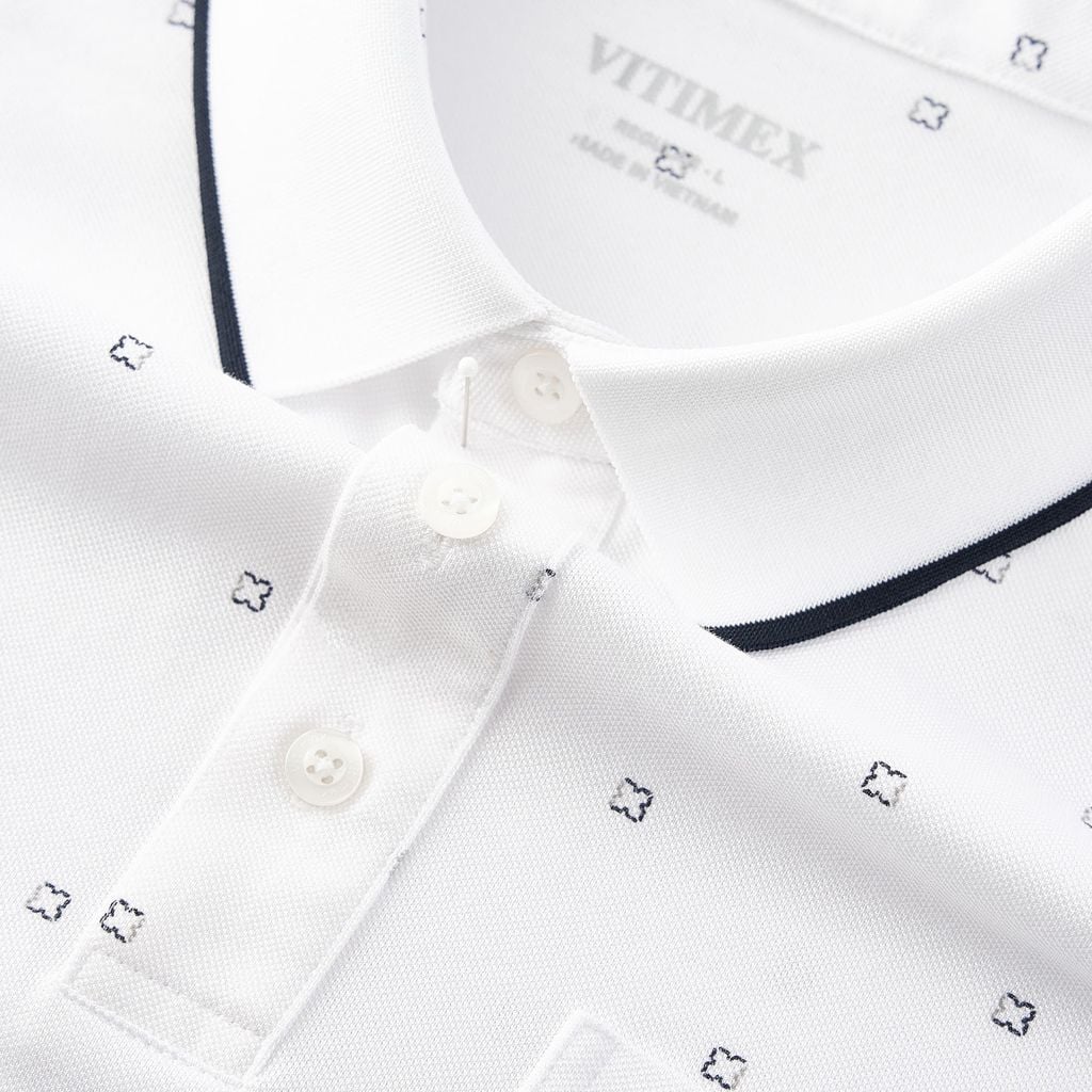 ÁO POLO VITIMEX DÁNG RỘNG VỪA REGULAR HỌA TIẾT ATR 6031