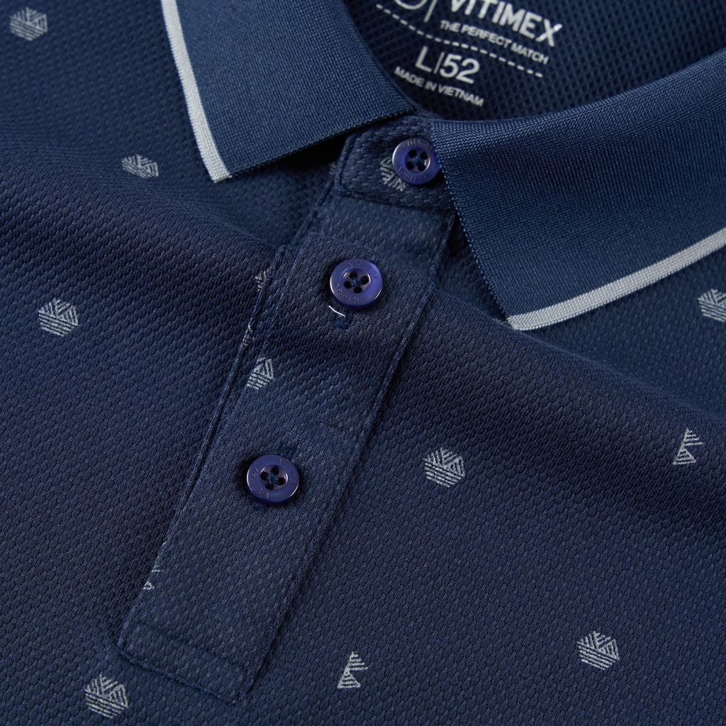 ÁO POLO VITIMEX DÁNG ÔM VỪA SLIMFIT HỌA TIẾT ATS 6034