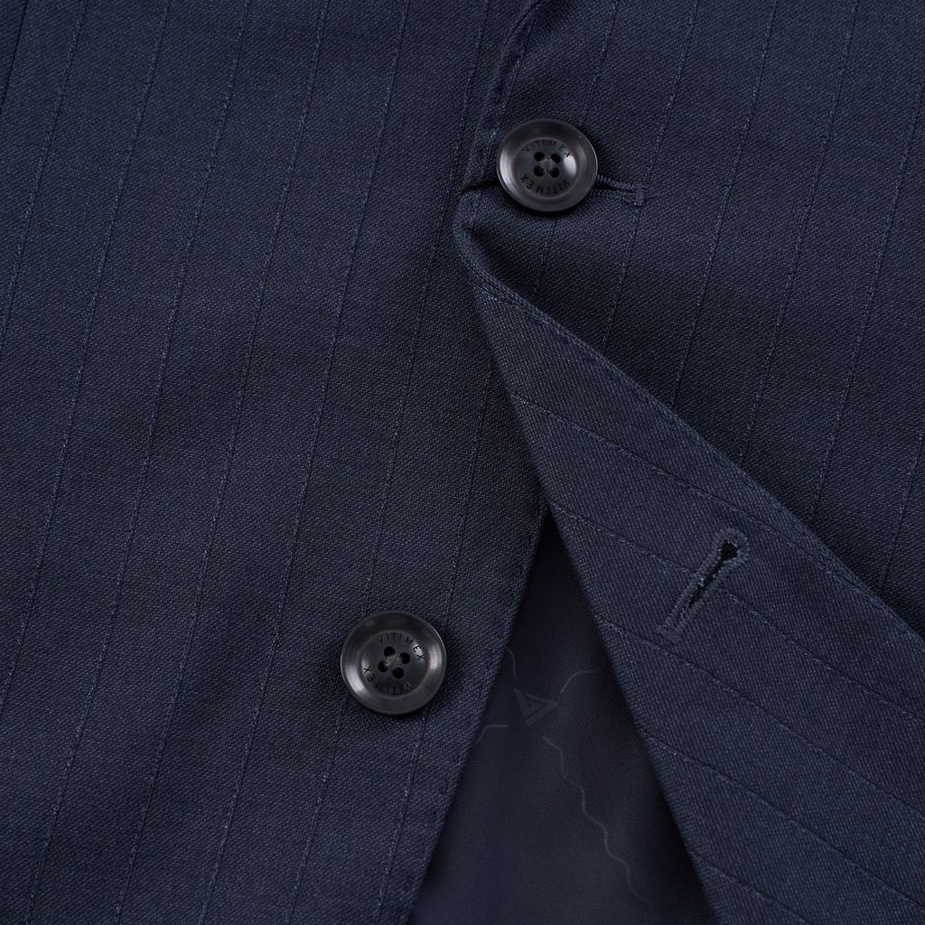 ÁO VEST BLAZER VITIMEX DÁNG ÔM VỪA SLIMFIT KẺ CHÌM BLZ 5006