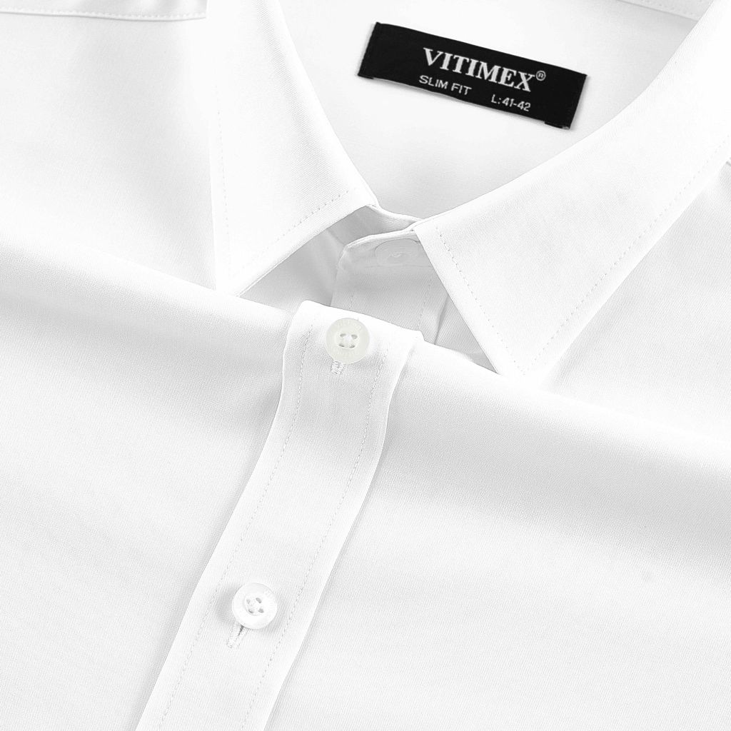 ÁO SƠ MI DÀI TAY VITIMEX DÁNG ÔM VỪA SLIMFIT TRƠN ADK 4083