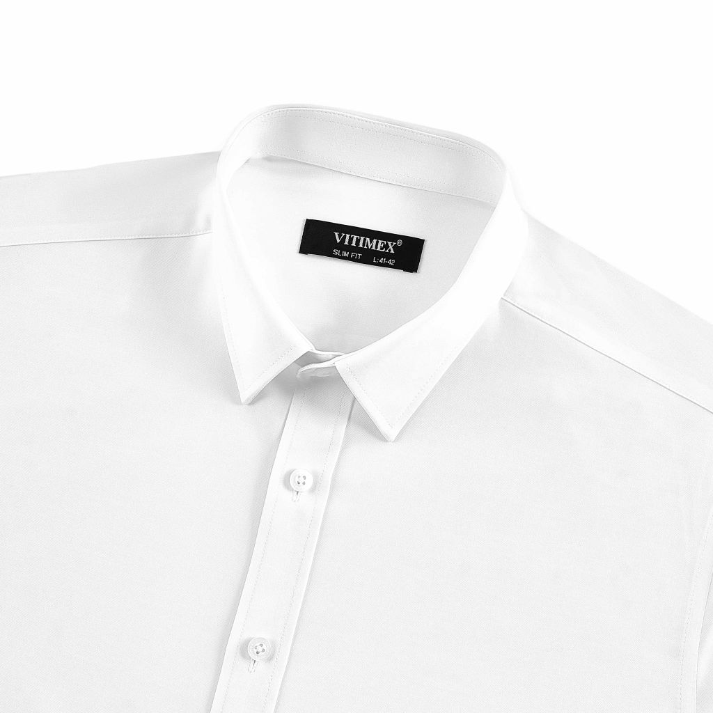 ÁO SƠ MI DÀI TAY VITIMEX DÁNG ÔM VỪA SLIMFIT TRƠN ADK 4083