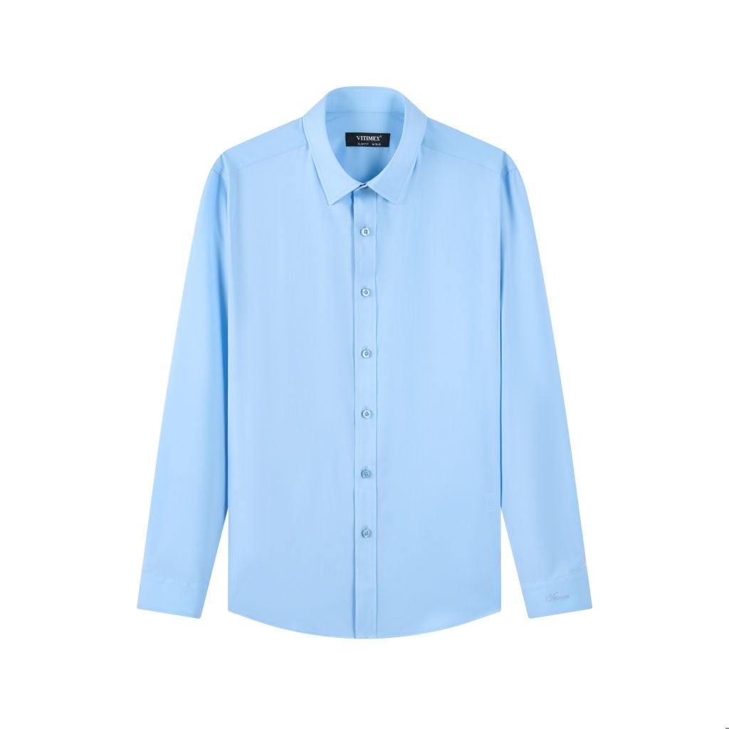 ÁO SƠ MI DÀI TAY VITIMEX DÁNG ÔM VỪA SLIMFIT TRƠN ADK 4127