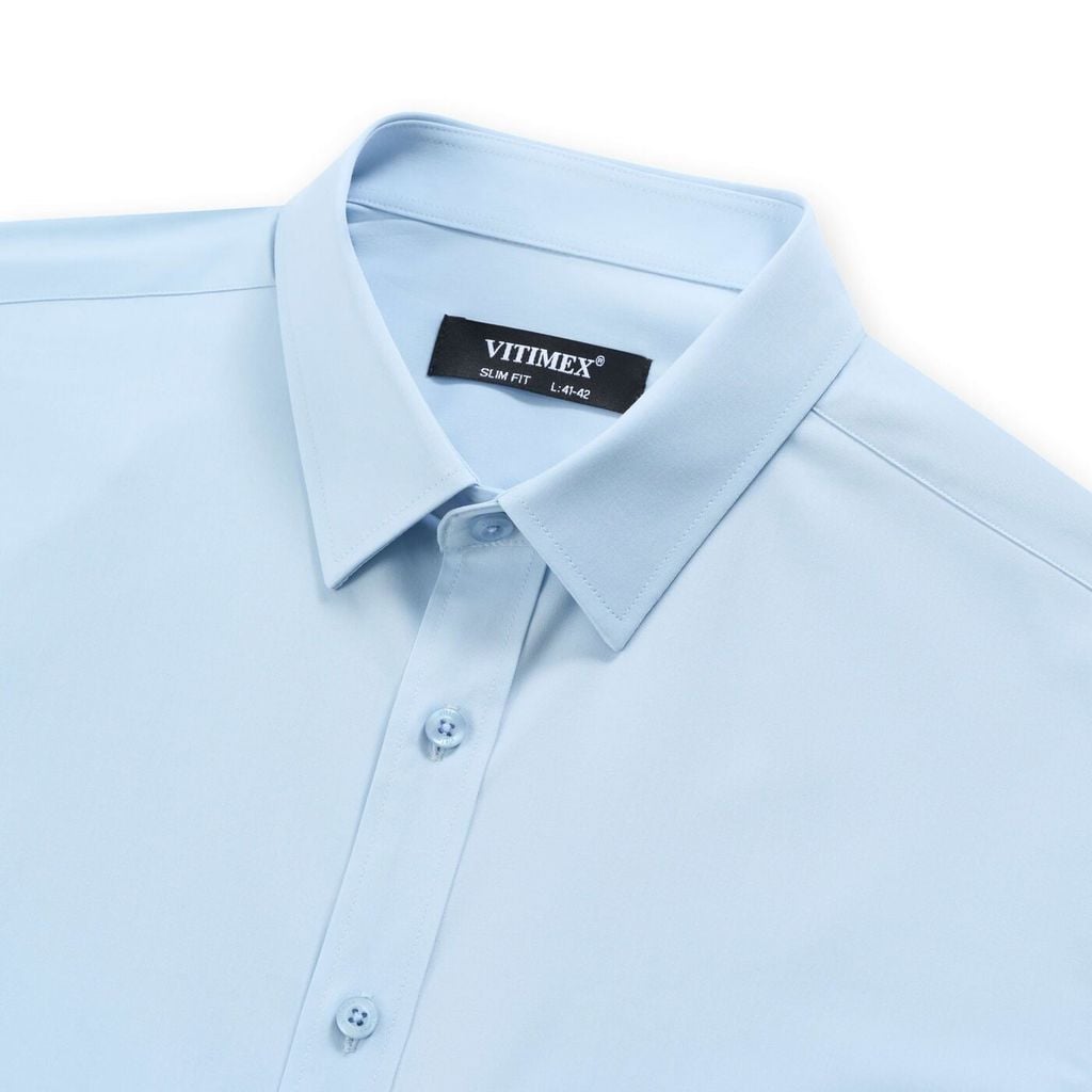 ÁO SƠ MI DÀI TAY VITIMEX DÁNG ÔM VỪA SLIMFIT TRƠN ADK 4129