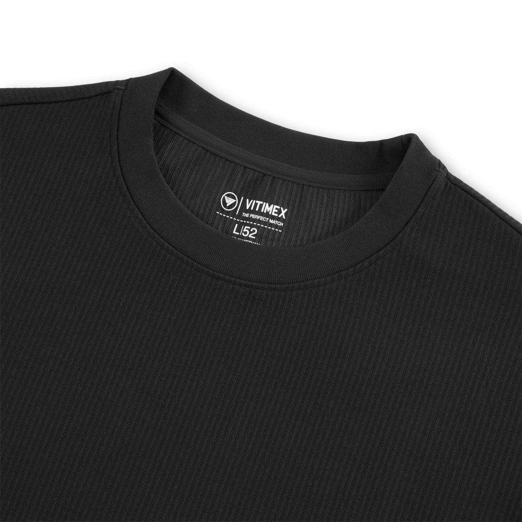 ÁO NỈ DÀI TAY VITIMEX DÁNG ÔM VỪA SLIMFIT KẺ TĂM ANS 6015