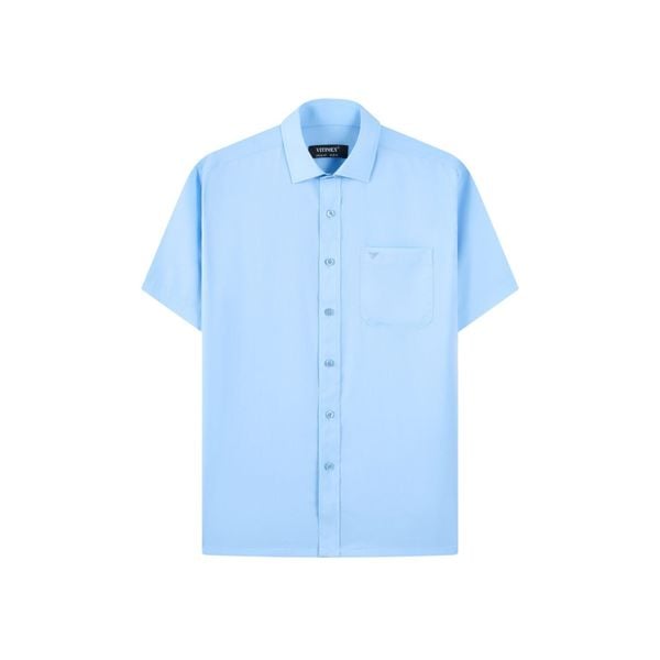 Áo sơ mi nam ngắn tay dáng rộng vừa Regular trơn ARC4127