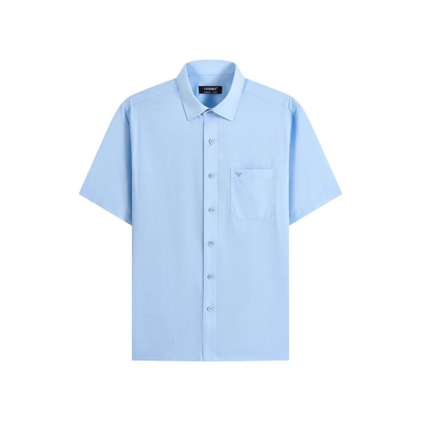 Áo sơ mi nam ngắn tay dáng rộng vừa Regular kẻ caro nhỏ ARC4140
